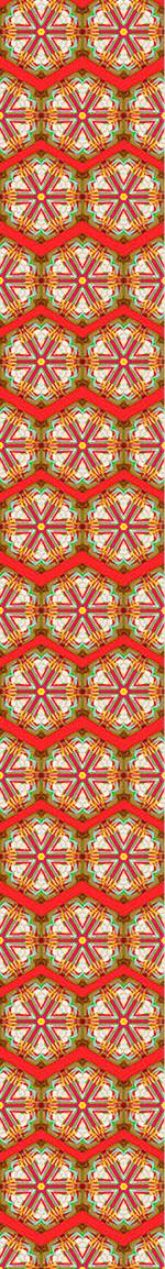 patterned-wallpaper-kaleidoscope-zig-zag-red