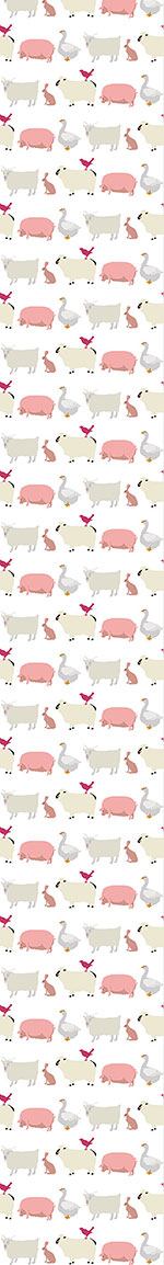 patterned-wallpaper-animals-in-single-file