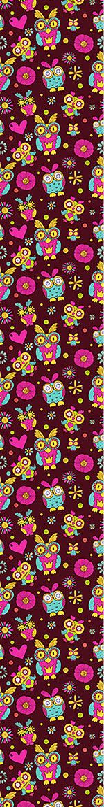 patterned-wallpaper-owls-in-chocolate