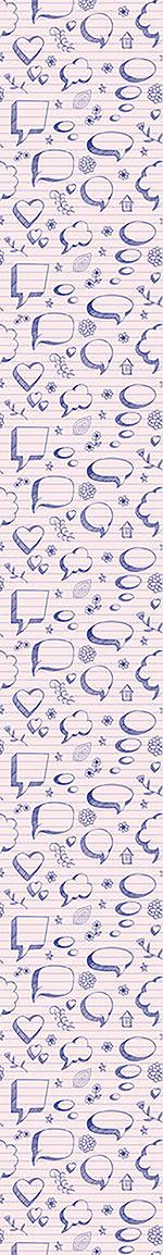 patterned-wallpaper-speach-bubbles-on-paper