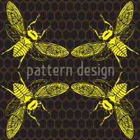 patterned-wallpaper-honey-bees