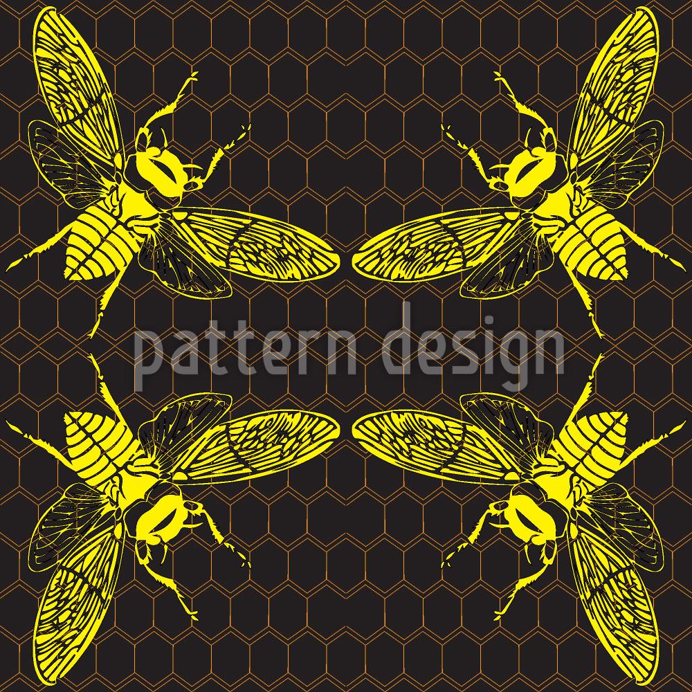 patterned-wallpaper-honey-bees