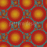patterned-wallpaper-marigold-flowers