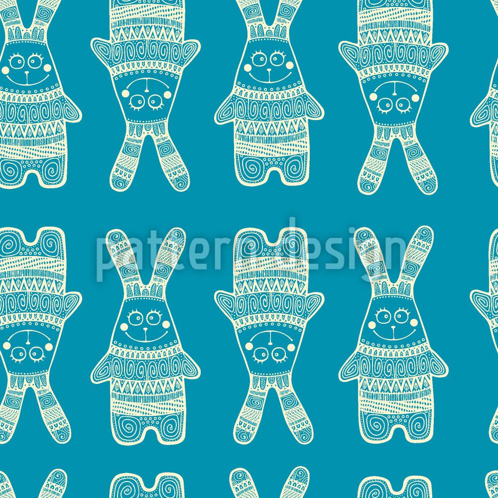 patterned-wallpaper-funny-rabbit