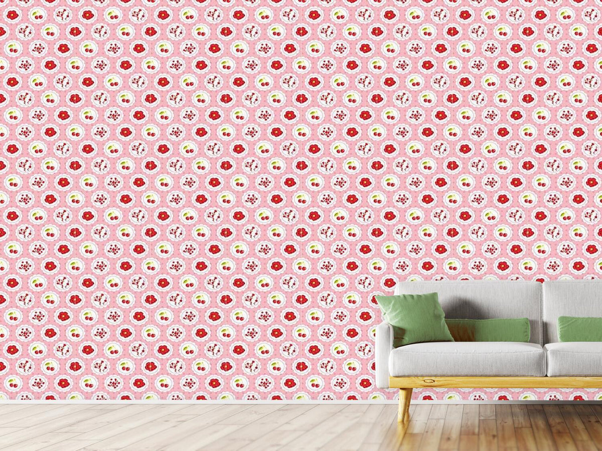 patterned-wallpaper-grannys-cherry-garden-pink
