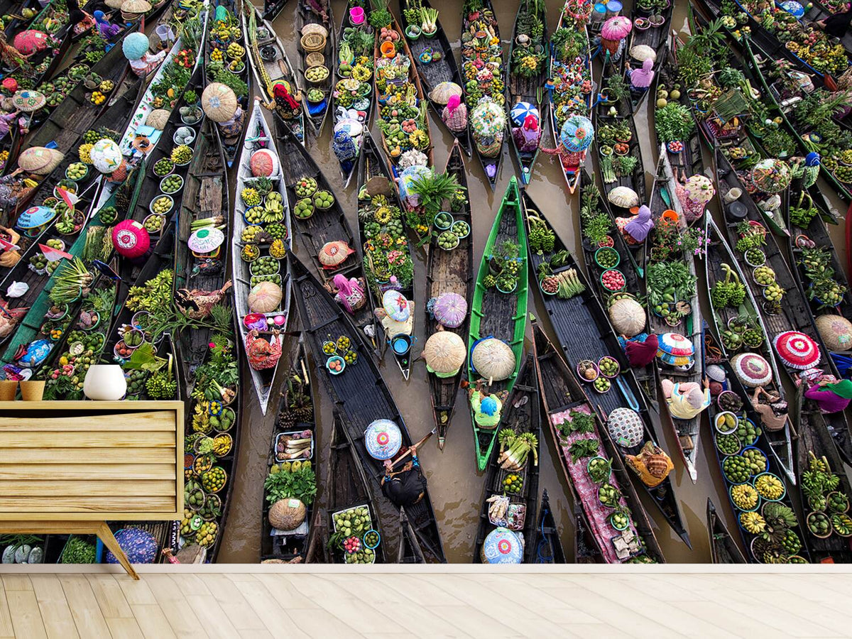 photo-wallpaper-pasar-terapung