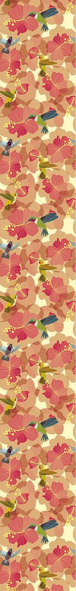 patterned-wallpaper-hummingbird-marriage-on-hibiscus