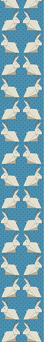 patterned-wallpaper-origami-rabbits-on-polkadots