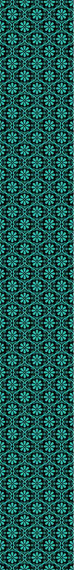 patterned-wallpaper-all-over-turquoise-flowers