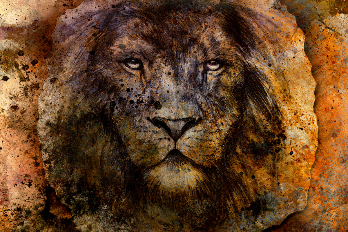 photo-wallpaper-portrait-of-a-lion-ii