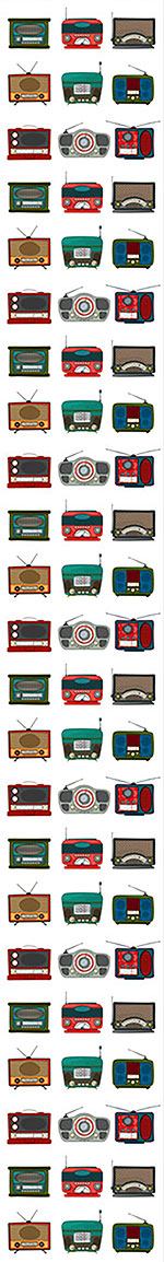 patterned-wallpaper-retro-radio