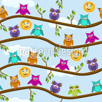 patterned-wallpaper-owls-on-a-sunny-day