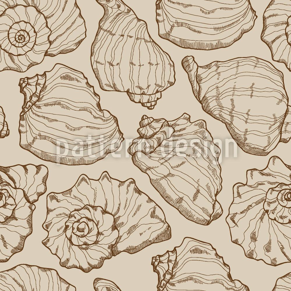 patterned-wallpaper-seashells-sand