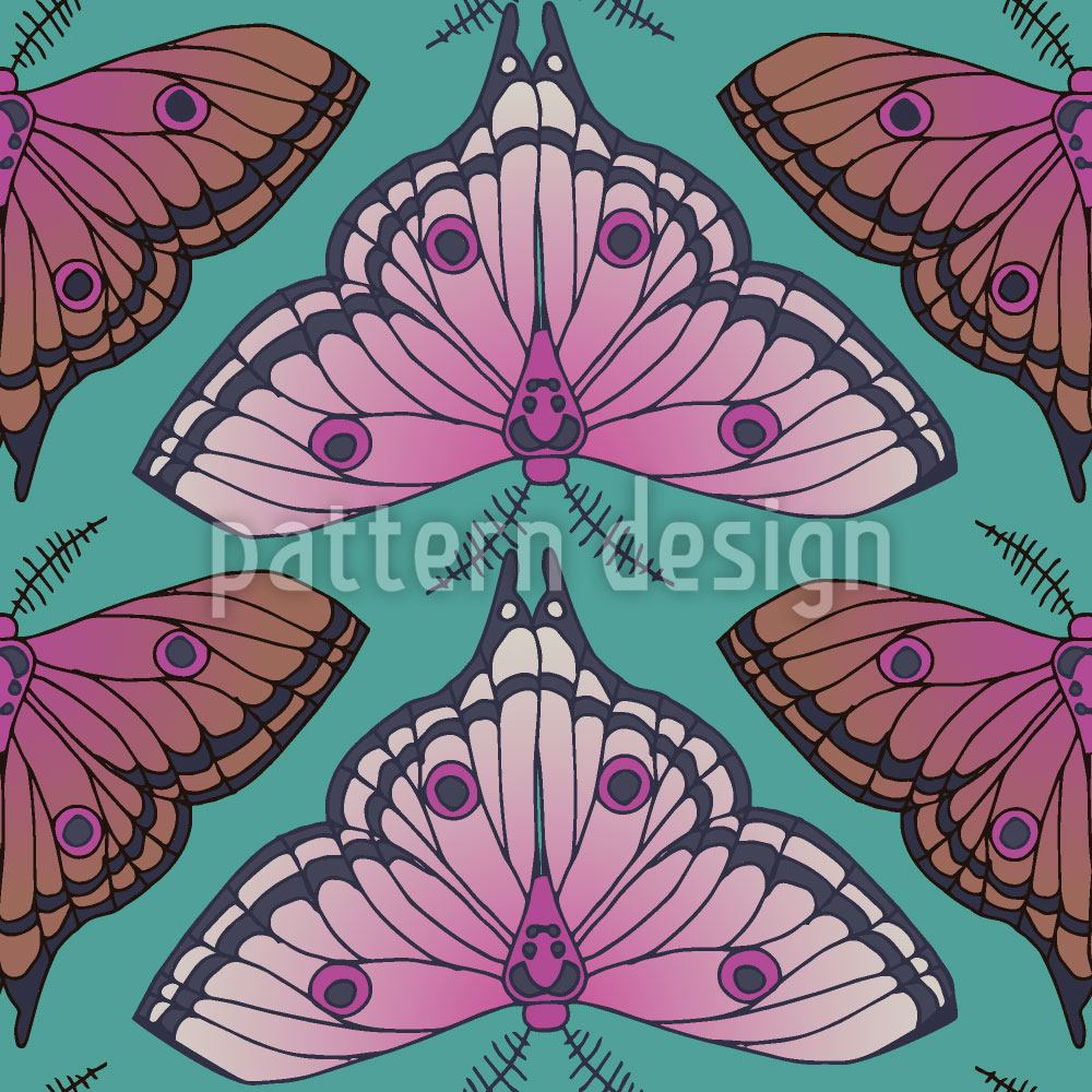 patterned-wallpaper-moth-fantasy