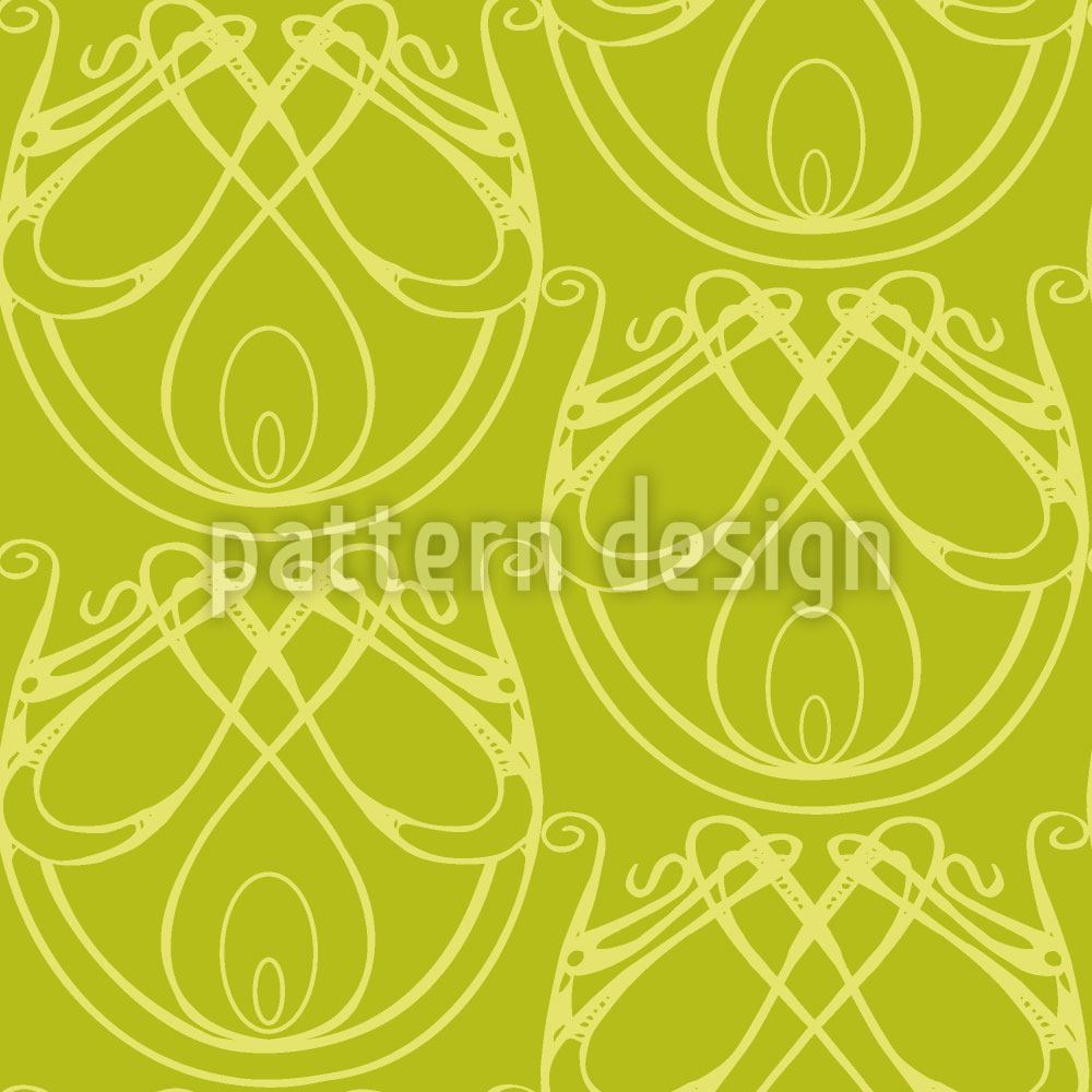 patterned-wallpaper-art-nouveau-elegance