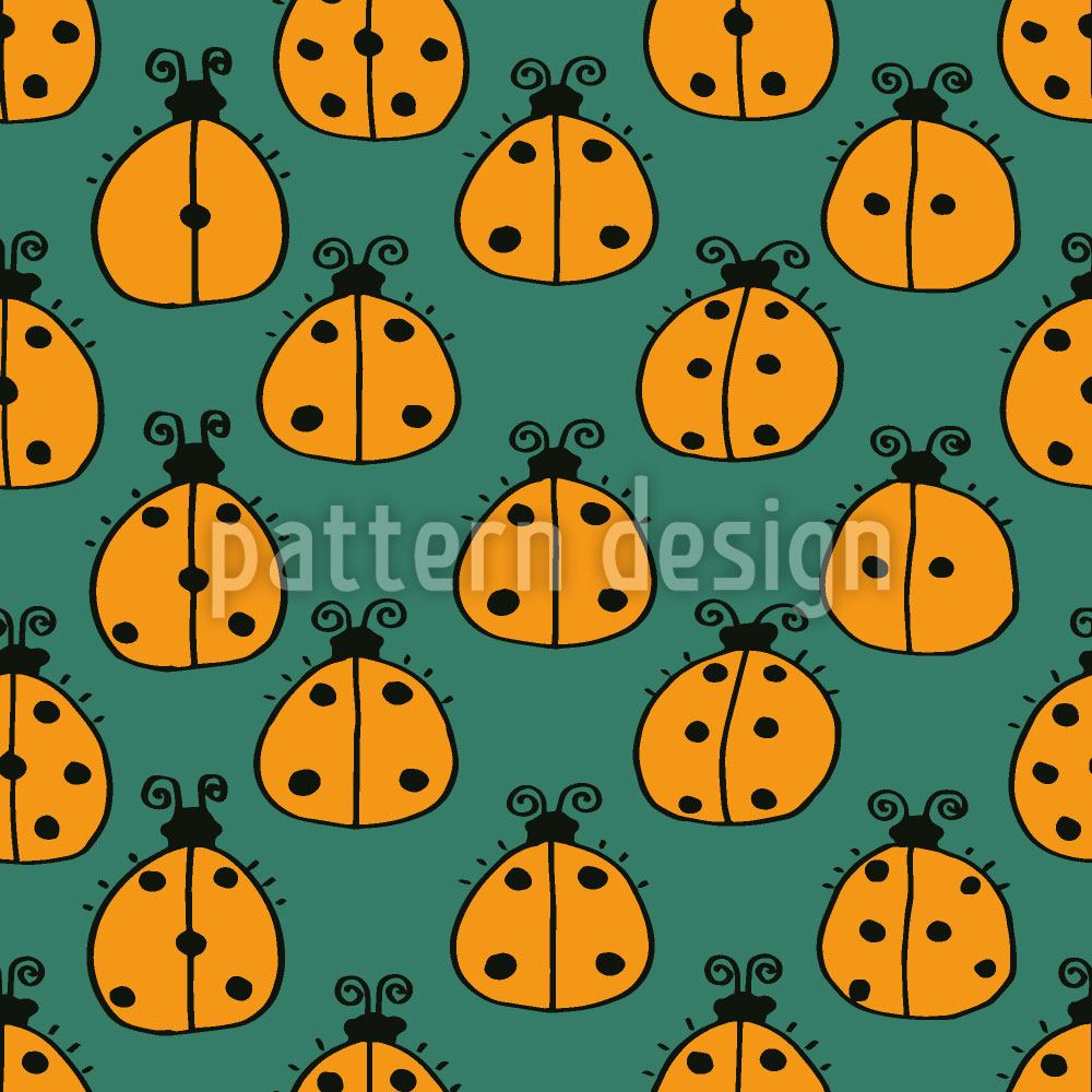 patterned-wallpaper-counting-ladybugs