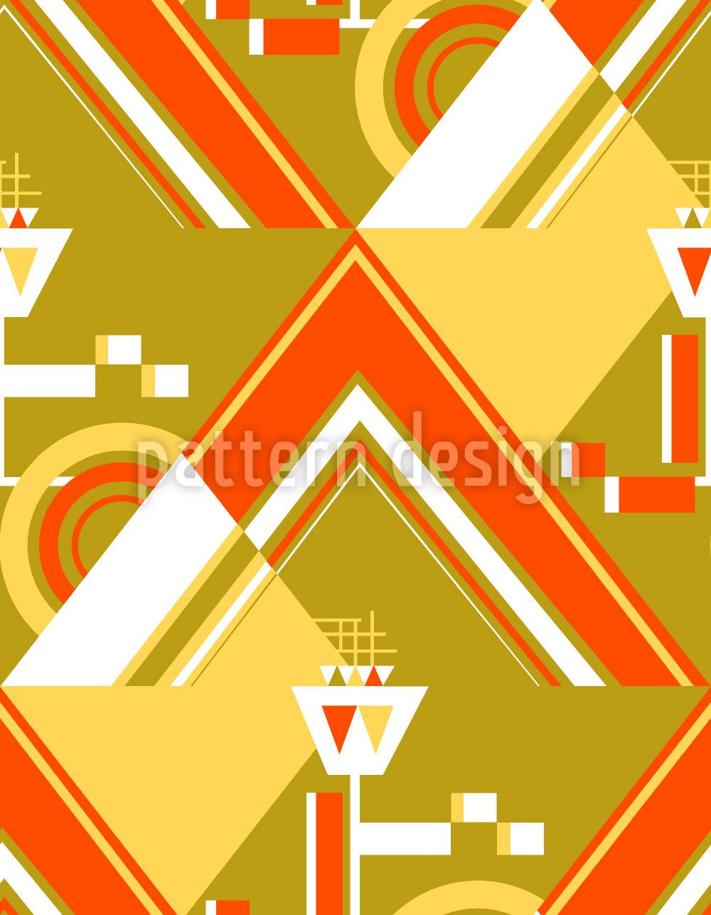 patterned-wallpaper-deco-triangles-gold