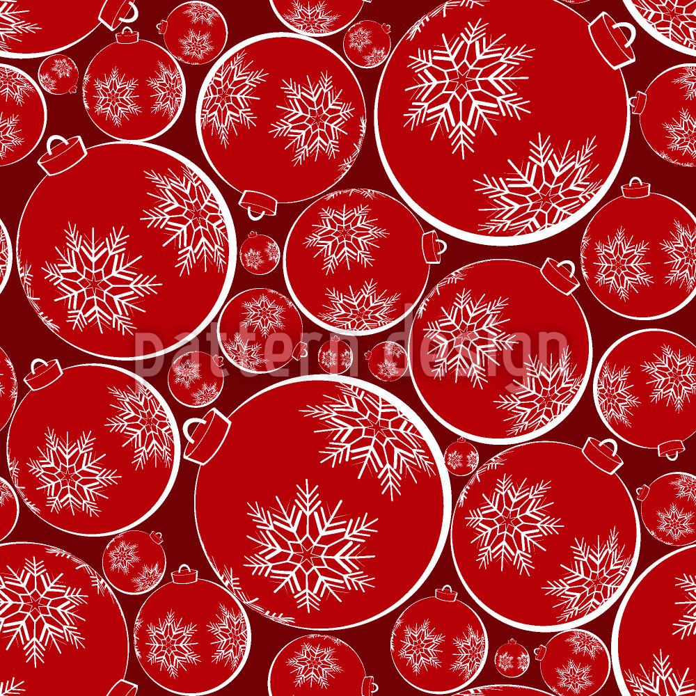 patterned-wallpaper-wintry-christmas-tree-balls