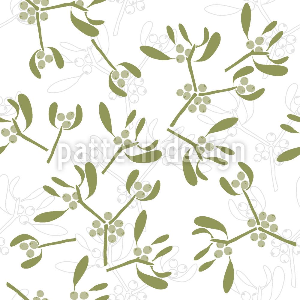 patterned-wallpaper-mistletoes