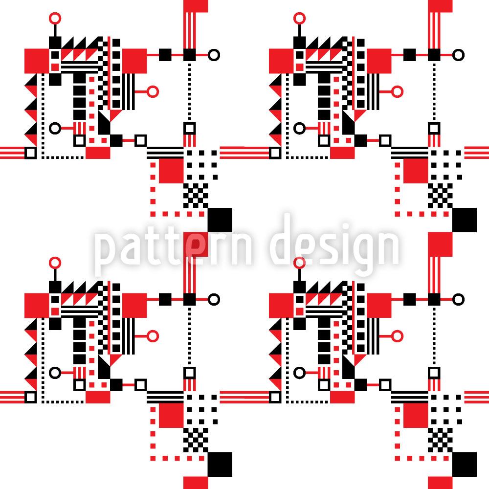 patterned-wallpaper-red-and-black-construction