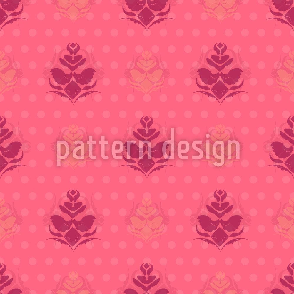 patterned-wallpaper-floral-splendor-on-polkadot