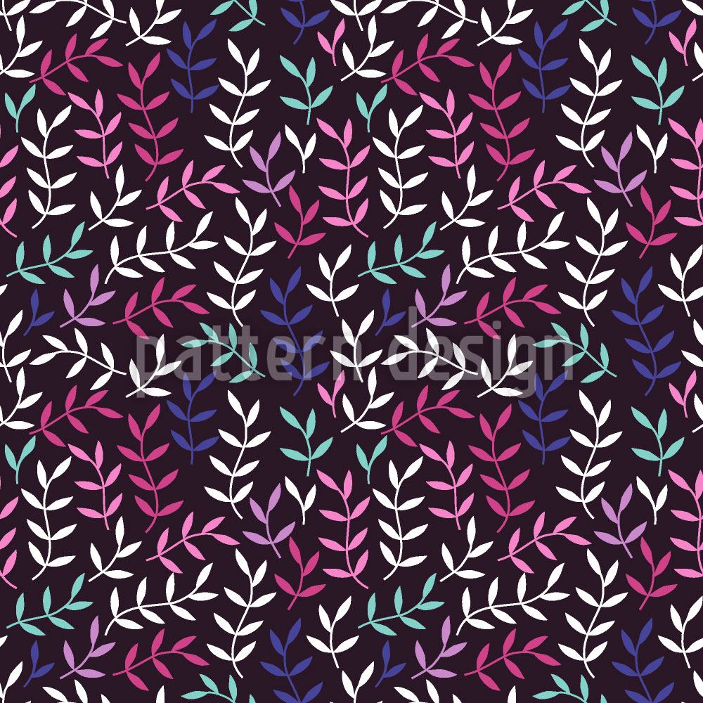 patterned-wallpaper-leaves-bohemian-at-night