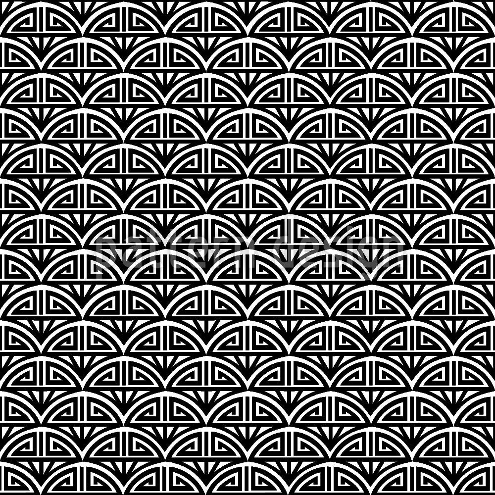 patterned-wallpaper-samurai-black-and-white