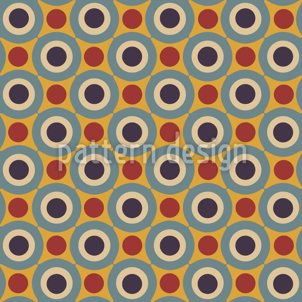 patterned-wallpaper-dot-and-circle-in-the-retro-room