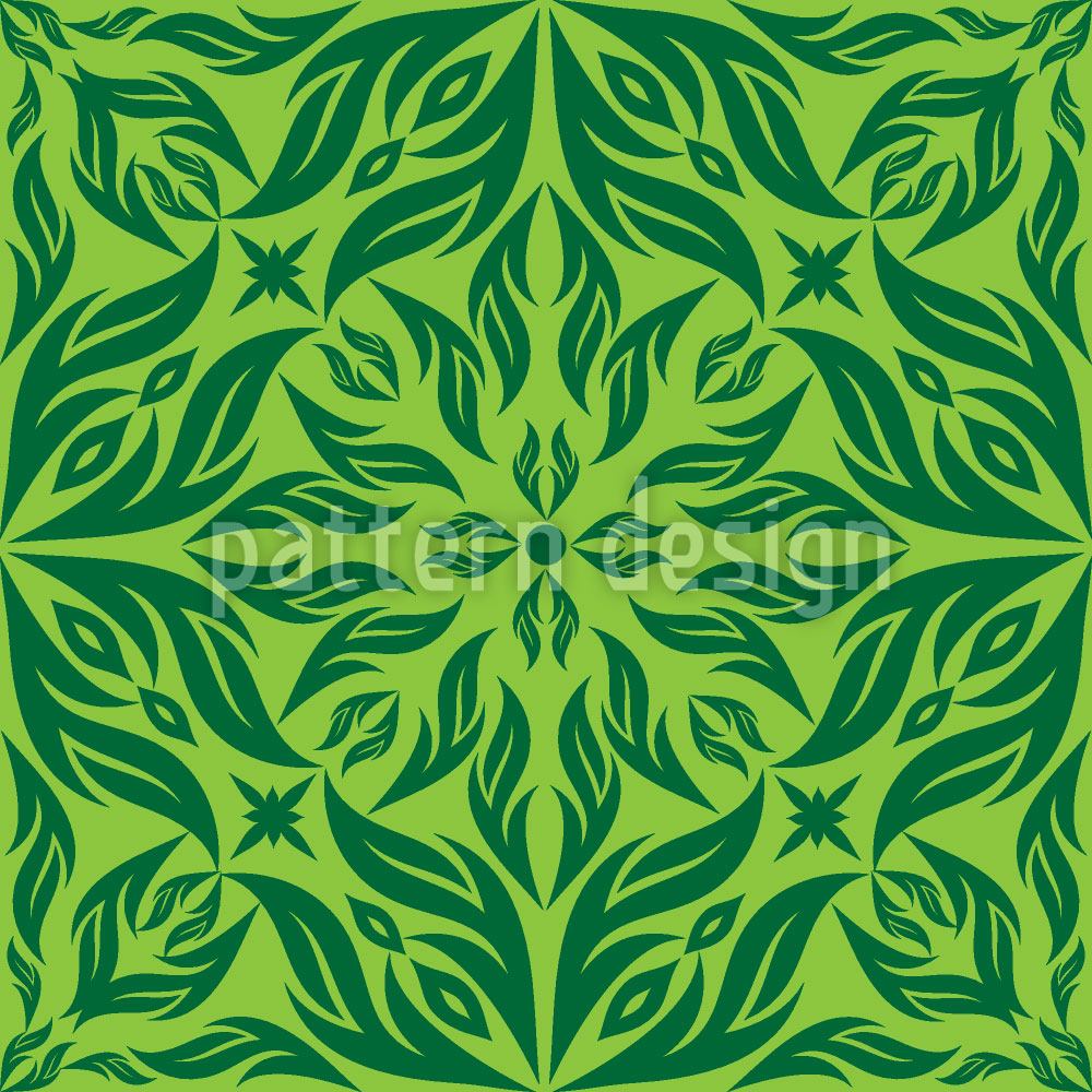 patterned-wallpaper-green-blossom-dream