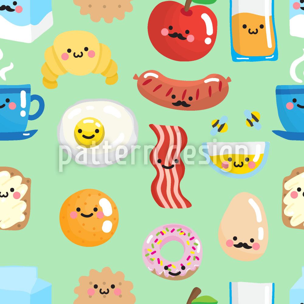 patterned-wallpaper-smiling-breakfast