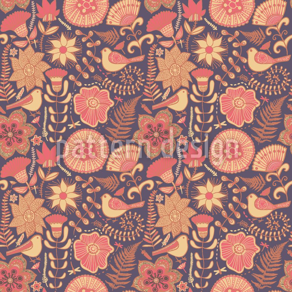 patterned-wallpaper-magic-garden-gryffindor