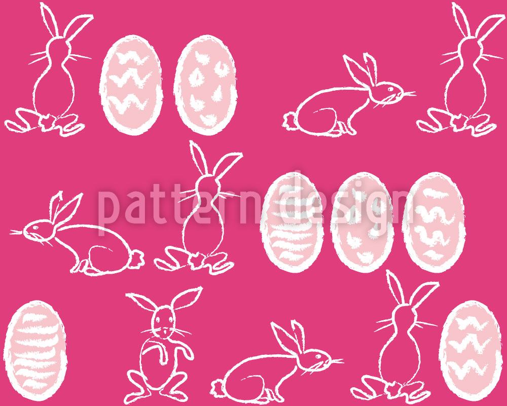 patterned-wallpaper-easter-bunnies-in-panic