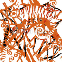 patterned-wallpaper-chameleon-orange