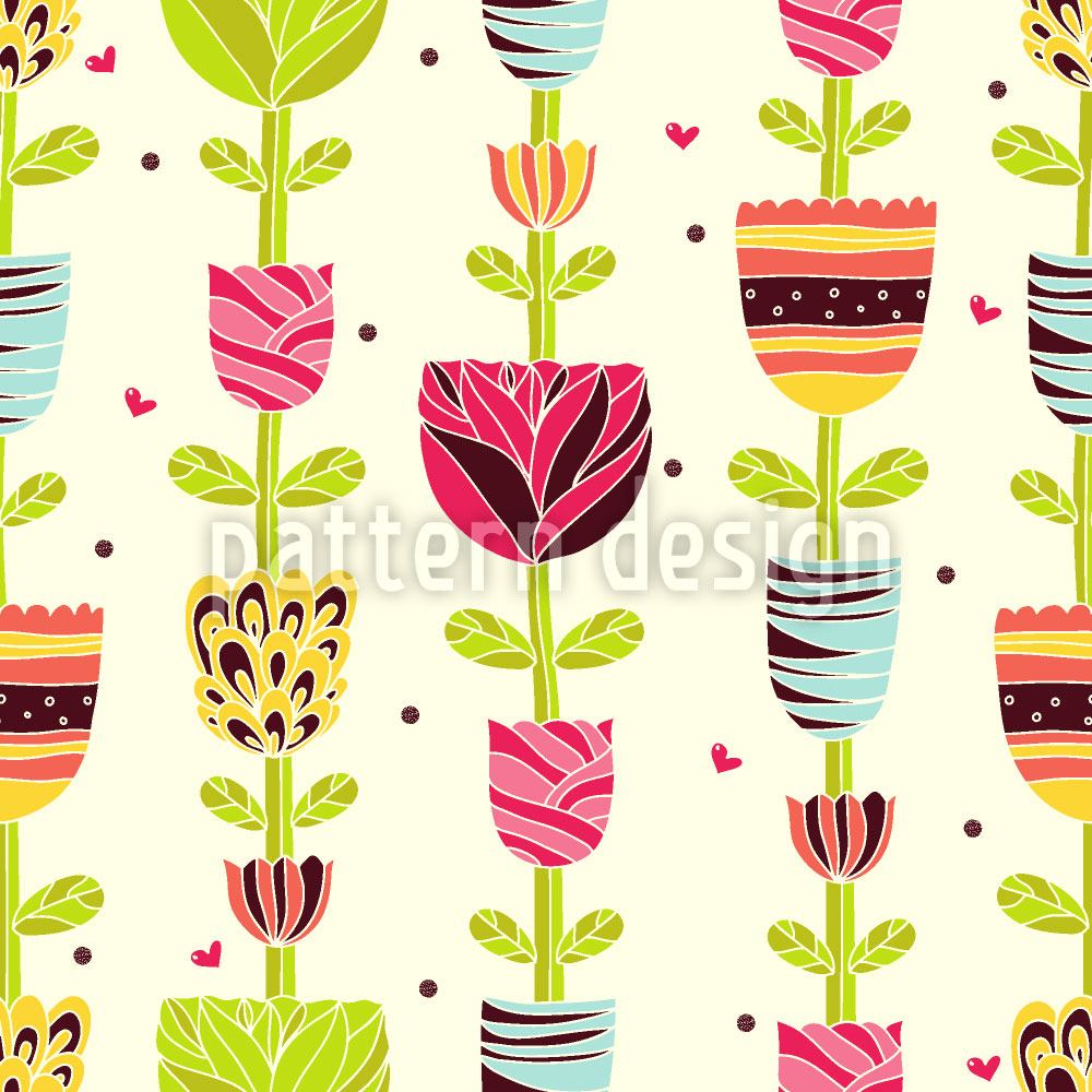 patterned-wallpaper-flower-chains-in-summer