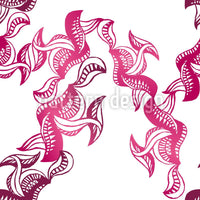 patterned-wallpaper-pink-leaves