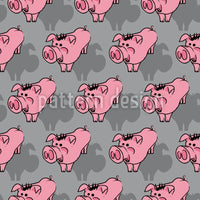 patterned-wallpaper-piggies-grey