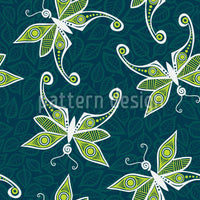 patterned-wallpaper-butterflies-on-foliage