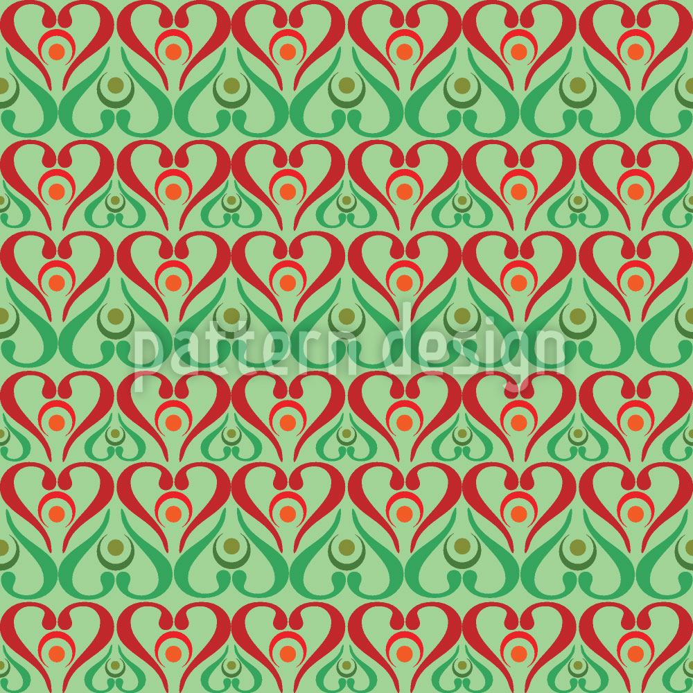 patterned-wallpaper-hearts-on-green