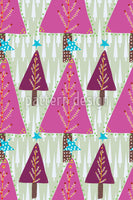 patterned-wallpaper-sweet-christmas-forest