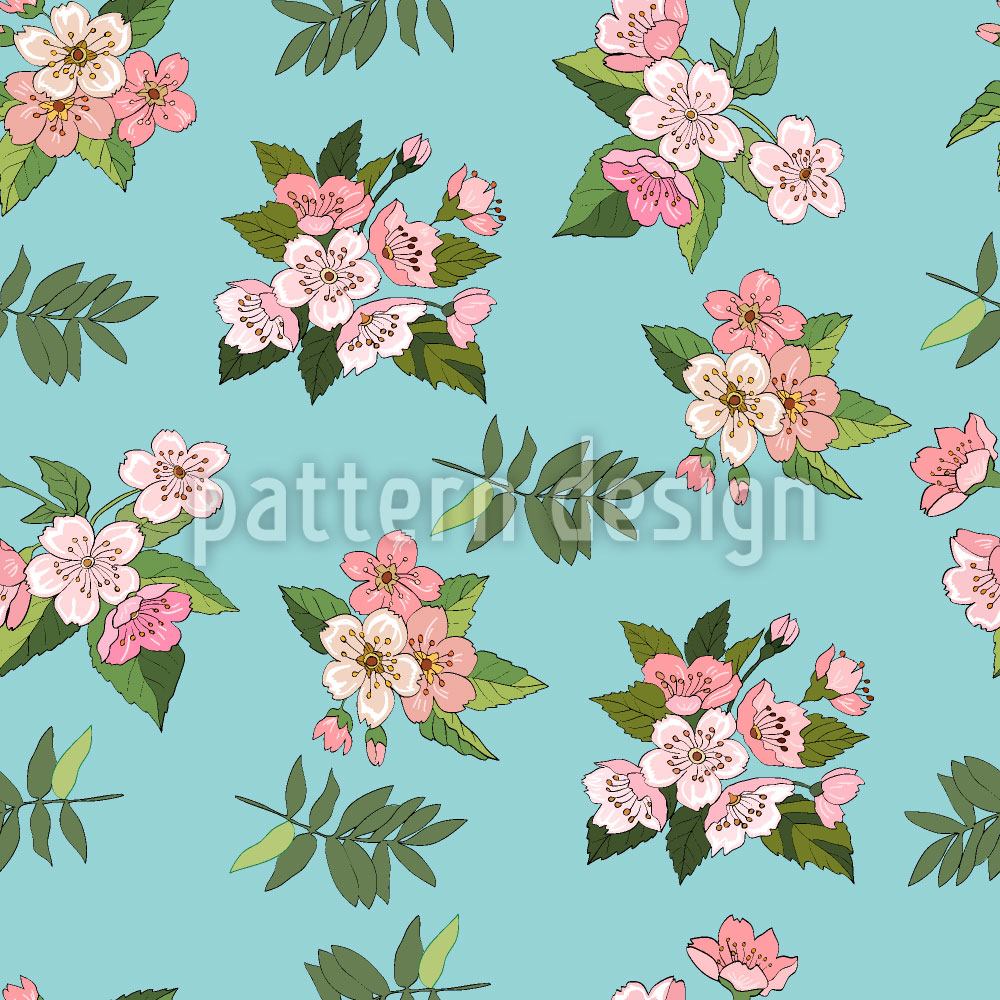 patterned-wallpaper-cherry-blossoms