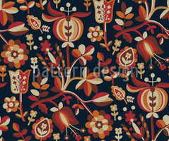 patterned-wallpaper-eastern-flower-fantasy