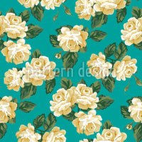 patterned-wallpaper-vintage-rose-bouquet