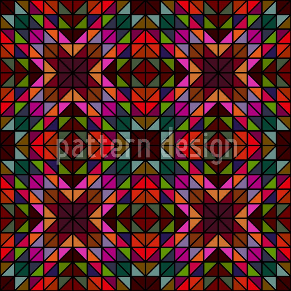 patterned-wallpaper-window-glass-mosaic