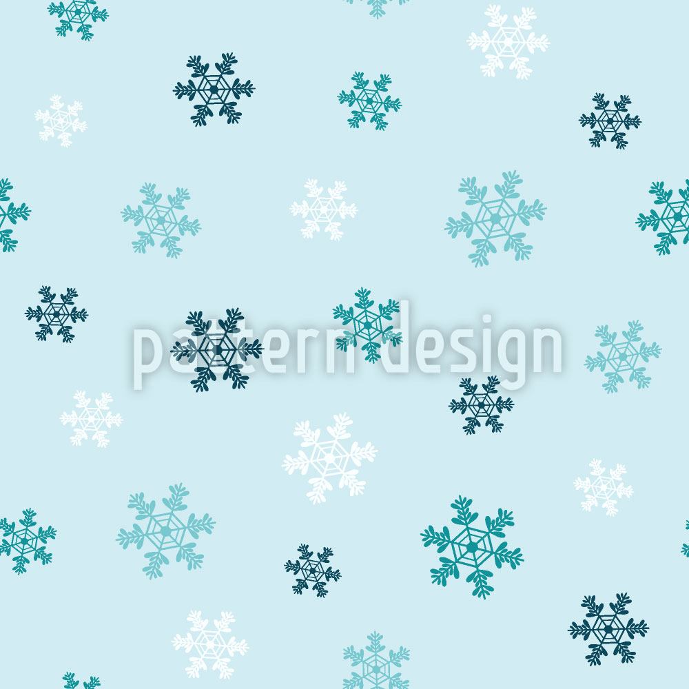 patterned-wallpaper-winter-snowflakes