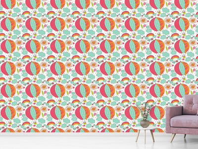 patterned-wallpaper-bunny-balloon-ride