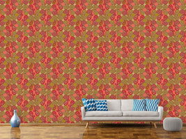 patterned-wallpaper-cucuteni-spirals-orange