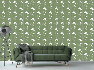 patterned-wallpaper-romantic-floral-design-green