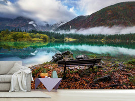 photo-wallpaper-bench-by-the-lake