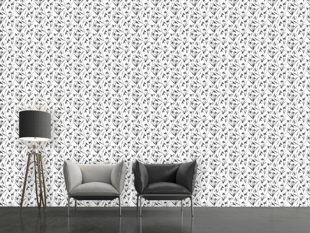 patterned-wallpaper-snowdrops