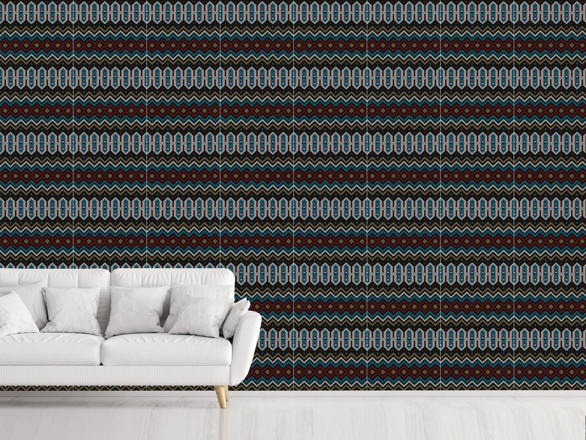 patterned-wallpaper-knitted-ethno